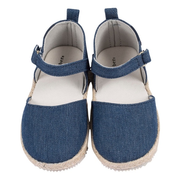 Gerber Infant & Toddler Girls Denim Espadrille Sandal Size 5 - Picture 2 of 5